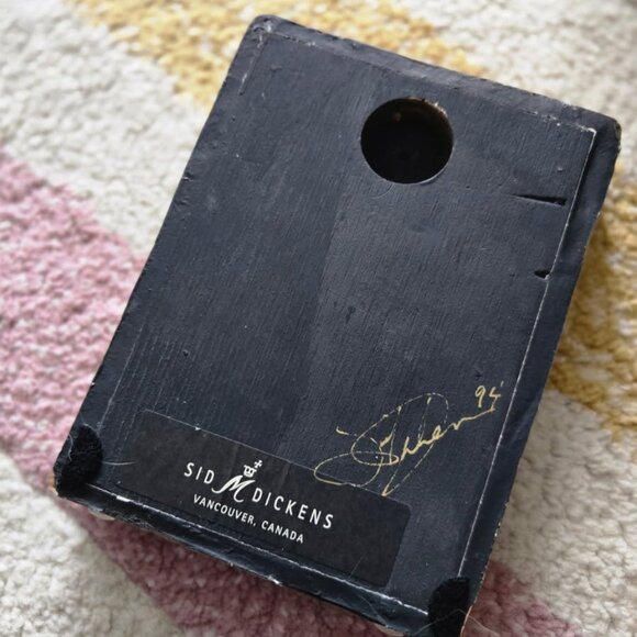 RARE Sid Dickens SIGNED Retired 1994 Black Hearts with Script Memory Tile - Picture 2 of 6